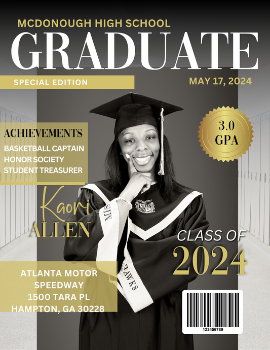 Editable Grad MagazineSingle